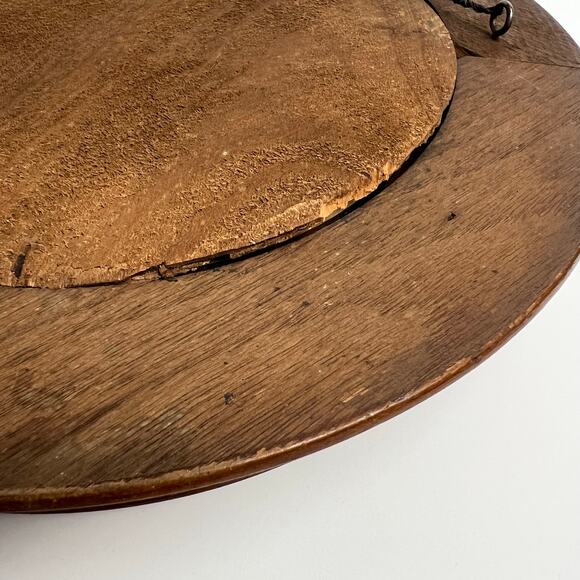 Antique 19th c. Pauquet Court Lady Lithograph | Victorian Wood Oval Frame Art - Picture 9 of 10